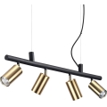 Ideal Lux - LED luster na sajli DYNAMITE 4xGU10/7W/230V CRI 90 crna/mesing